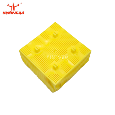 Bloco amarelo de pé quadrado de nylon com cerdas de alta qualidade de 1,6" para máquina de corte TaiShi